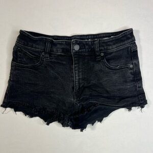 Volcom Womens Black Stoney Stretch Denim Shorts Size 26